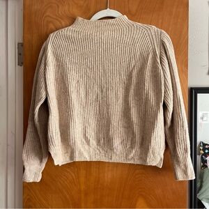Cream colored mock neck sweater
